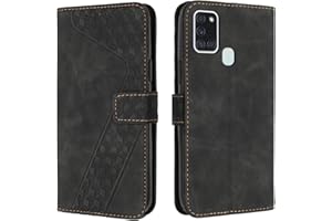 OKZone Cover per Samsung Galaxy A21S, Custodia in Pelle Samsung A21S, Antiurto Cover a Libro Galaxy A21S Magnetica Portafoglio Folio PU Pelle Flip Protettiva Caso con Wallet Case Cover (Nero)