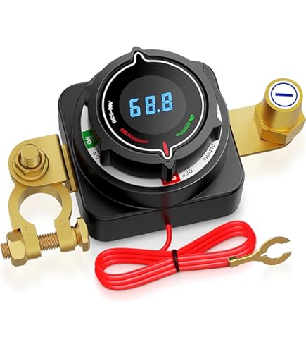 Wattive Batterietrennschalter 12V - Mit LED Voltmeter & Wasserdicht