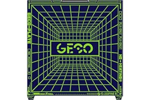 WEFUIT Upgraded K2 Plus Build Plate Geco Plate 370x370mm PLA Cold Printing Super Sticky No Heating Energy Saving Room Temperature Printing Spring Steel Heated Bed for Creality k2 Plus 3D Printer.