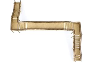 WWS WAR WORLD SCENICS War World Scenics Sistema Stazione Ferroviaria - Ponte Pedonale Sopraelevato a forma di Z - Scala 00 Modellismo Ferroviario Passaggio Binario Doppio Diorama MDF Accessori Banchina Spedizione Tracciata