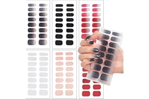 ZCSOWE 6 Hojas Pegatinas para Esmaltes Pegatinas Uñas Decorativas Adhesivas Multicolor Nail Stickers Full Cover Uñas Decorativas Pegatinas Uñas Adhesivas Nail Art para Arte de Uñas DIY