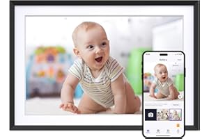 Dragon Touch Cornice digitale WiFi da 10,1 pollici, touch screen HD IPS, rotazione automatica, condivisione istantanea di foto/video, memoria da 16 GB famiglia e amici