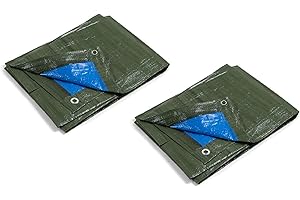 Kippen 6056 K – 2 Stück Ösenplane zweifarbig, Größe 2 x 3 m, Grammatur 90 g/m²