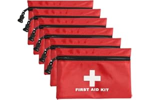 AOUTACC 6 Pack Mini First Aid Kit Empty Pouch, Travel Empty First Aid Kit Pouch Bag for Emergency at Home, Office, Car, Outdoors, Boat, Camping, Hiking(Bag Only)