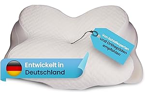 Amela Orthopädisches Kissen, Memory Foam Kissen, Antischnarchkissen, Kopfkissen Nackenschmerzen aus Memory Foam | Nackenstützkissen Ergonomisches Kopf-Kissen Seitenschläferkissen Weiß