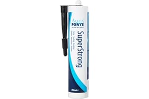 AquaForte Adhesivo elástico para estanque y acuario, Superstrong MS Polymer, 290ml, negro, Sella todo de forma sencilla, Adecuado para EPDM y PVC, entre otros, También se pega bajo el agua