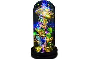 TECHSHARE Gifts for Mom on Mothers Day, Glass Rose Artificial Flower is a Unique Gifts for Girlfriend, Mom, Women, Wife on Valentines Day, Mothers Day, Christmas, Birthday, Anniversaries, etc