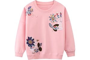 Codkkre Girls Sweatshirt Toddler Girls Cotton Pullover Unicorn Jumper for Little Girl Crew Neck Long Sleeve Tops for Girls Size 2-10 Years