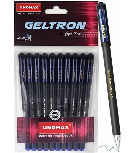 Unomax Geltron Pop Gelschreiber Rot – 20 Stück, 0,6 Mm, Wasserfeste Tinte, Pastellfarben