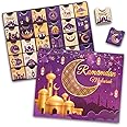 Ramdan Advent Calendar with Drawers, 30 Empty Boxes for 30 days, Eid Mubarak Coutdown Calendar Fillable Ramadan Gift, Islamic Art, Cardboard Number Storage Box, Ramadan Party Supplies - Purple