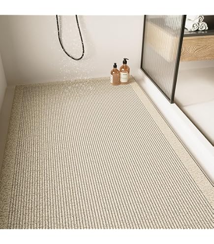 Tapis De Douche Antidérapant PVC - 80 X 120 Cm | Surface Type Luffa Douce, Avec Trous De Drainage, Pour Salles De Bain Humides Tapis De Douche Impermeable