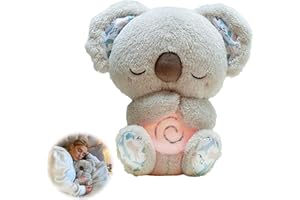 AIDODIA Loutre Qui Respire, Koala Qui Respire pour Adulte, Doudou Qui Respire avec Musique Apaisante – Compagnon De Sommeil Doux pour Soulager L’AnxiéTé Et Favoriser L’Endormissement. (A)