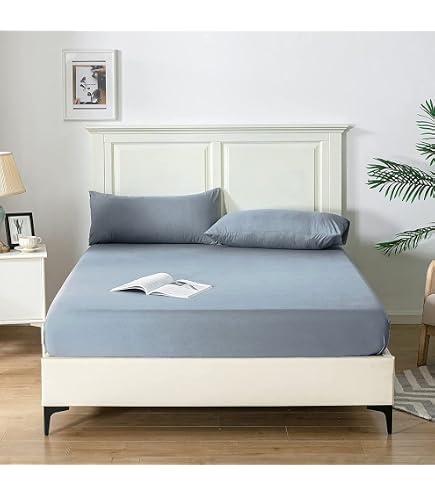 JOLLYVOGUE Parure de lit 6 pièces King size - Draps respirants et rafraîchissants - Draps de lit