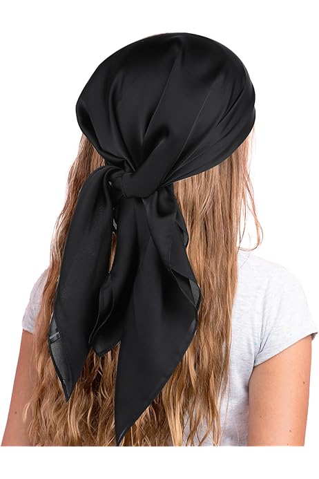 Bandana Carré Pour Femme - Foulard En Soie - Multifonction