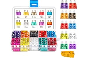 Gebildet Bilsäkringssats 80st 12V-24V Assorterad Standardbladsäkring Används för Bil,Lastbil, Stadsjeep, Hem (3/5/7,5/10/15/2