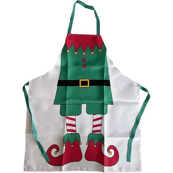 2 stuks Kerst Cartoon Schort voor Dames Mannen Keuken Kerstschorten 2 stuks Kerst Cartoon Schort voor Dames Mannen Keuken Kerstschorten