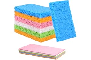 AILVOR Washing Up Sponges, 12pcs Natural Cellulose Cleaning Sponges,Non-Scratch Kitchen Sponges for Dish, Household, Cookware, Bathroom