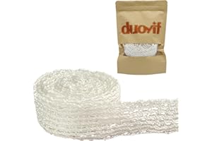duoyif Red para Carne Malla Carne Elástica 350cm Malla para Asar Carne Mallas para Rollos De Carne Red Cocina De Algodón Blanca Elástica Red De Carne para Almacenar Colgar Freír Cocinar Carne (3.5m)