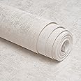 Baketron Concrete Wallpaper White Cement with Metallic Silver Glitter Textured Wallpaper Feature Retro Decorative Luxury Wall Paper Roll Living Room Hallway Bedroom Wallpapers for Adults
