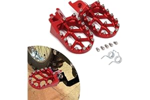 ‎BIUGERCN BIUGERCN Dirt Bike Fußrasten Motorrad Fußrasten CNC für CR125 CR250 02-07 CRF150R 07-21 CRF250R 04-21 CRF250RX 19-21 CRF450R 02-21 CRF450RX 17-19 CRF450X 05-21 CRF250L CRF250M 12-18 Rot