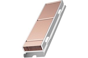 Radiator M.2 SSD, ORICO M2 chłodnica z aluminium, miedzi, bez użycia narzędzi, kompatybilny z komputerami PC PS5 do M.2 PCIe NVMe SATA 2280 SSD, kolor złoty, M2HS1, Brassy