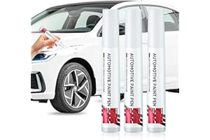Miioto Penna Ritocco Carrozzeria, Vernice Ritocco Penna Graffio, 3 Pezzi Rimuovi Graffi Auto, Pennarello Copri Graffi Auto, Vernice per Ritocco di Auto, Bianco, 3Pezzi