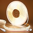 GOMING DC 24V 10M COB LED Strip Light Warm White 3000K 3120LEDs CRI 93+ 6300lm Uniform Glow Flexible Not Waterproof IP20 LED Tape Lights for DIY Bedroom Kitchen Home Decor(No Power Supply)