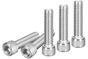 DTGN 3/8-16x1-1/2" Socket Head Cap Screws Bolts, 20Pcs 304 Stainless Steel 18-8, Machine Hex Socket Screw, Hex Drive, Bright Finish, UNC Coarse Thread Fully Threaded