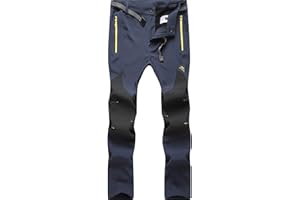 BenBoy Pantaloni Trekking Uomo Invernali Impermeabile Pantaloni da Sci Neve Arrampicata Escursionismo Caldo Pantaloni Softshell Outdoor