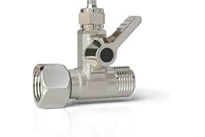 ‎SMARDY smardy Absperrhahn Absperrventil Adapter T-Stück 3/8x3/8x1/4" zum Anschluss von 2 Geräten für Side by Side Kühlschrank Osmoseanlage Wasserfilter Kaffeemaschine
