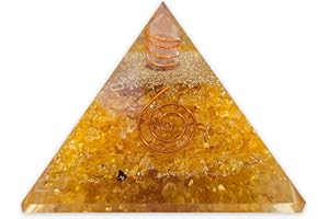 ‎LAMARE LAMARE – Orgonit- und Citrin-Pyramide – Energiebalance und Fülle – positive Energie – Harmonisierung der Energien – Wohlstand – Fülle – 3 Zoll (76 mm ca.)
