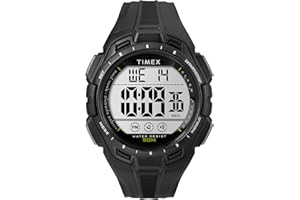 Timex Sport zegarek męski 43 mm – czarny pasek z żywicy, tarcza cyfrowa, koperta w kolorze czarnym, TW5M61700