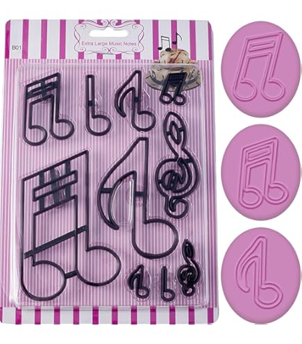 2,48x2,36 Zoll Musiknoten Fondantformen - Silikonformen Für Kuchen Dekoration Musiknoten Silikonform Für Kuchendekoration