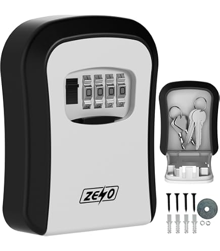Password Key Lock Box - 12-Digit Combination, Waterproof Metal, Wall Mounted, Hanging Style For Home & Car Keys - View #4