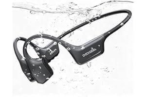 DOOGEE Knochenleitungskopfhörer IP68 Waterproof Swimming Headphones,10H Battery Life Sports Running Wireless Bluetooth 5.4 Open Earphones 64GB MP3 Dual Modes for Cycling,Underwater Swimming,Fitness.