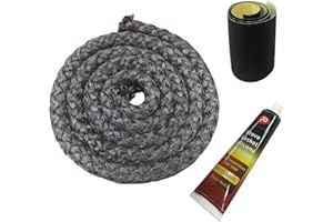 PROTALWELL Wood Stove Gasket, 16mm(5/8") Diameter Fiberglass Gasket Rope, Gasket Rope Replacements for Stoves and Fireplaces, 1.8m(72inches)