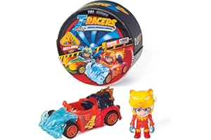 T-RACERS serie 1 – Coche y piloto sorpresa coleccionable, Coche desmontable por partes y con piezas intercambiables