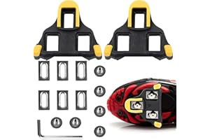 QUVXZY 2 Pièce Pedale Vélo Route, Cale Pied Vélo Antidérapante, Cleats Antidérapante avec Boulons et Rondelles, pour Course - Cyclisme de Compétition, Compatible avec Shimano SPD SL, SPD-SH/SM-SH11/SM-SH12
