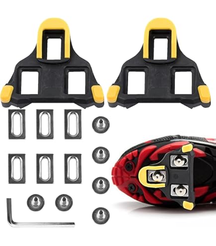 Pedale Velo FOTGROY Crampons Vélo Route Compatibles Shimano SPD-SL - Nylon/TPU - Flottement 0/2/6° Fixation Shimano