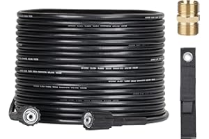 OHAYORI 15M Manguera de Alta Presión de M22-14MM, Manguera de Repuesto Flexible de Alta Presión, Manguera de Extensión Compatible con Karcher HD HDS Kranzle con Adaptador de Latón