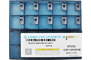 CDBP CNC Carbide Milling Inserts APMT 1135PDER-M2 for Lathe Turning Tools, Apmt Indexable Inserts,10 pcs