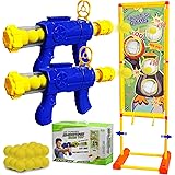 EXTFANS Tiro al Bersaglio Bambini, Zombie Gioco di Tiro Bersaglio Set, 2 Pistole Giocattolo 24 Palline di Schiuma Gioco da Gi