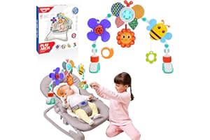 HappyKidsClub Kinderwagen Spielzeug, Kinderwagenkette Mädchen Jungen, Baby Spielzeug 0-18 Monate, Neugeborenen Baby Geschenk (Garten)