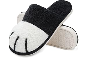 MAXTOP Cute Animal Slippers Ladies Miękkie pluszowe kapcie Cat Paw Slippers z przytulną pianką z pamięcią kształtu Slip-on Indoor Outdoor Slippers Creative Gifts Ladies Gents