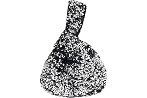 Anopo Small Sequin Wrist Handbag for Women Knotted Wristlet Purse Sparkly Evening Clutch