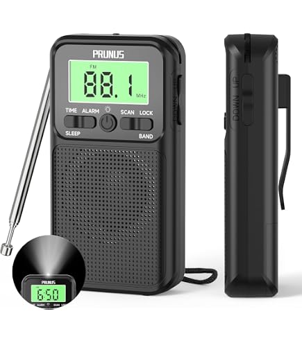 Radio De Poche Portable AM/FM Avec Haut-Parleur - Pile Pour Plein Air, Urgences, Musique Et Nouvelles (Noir)