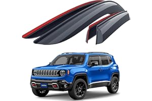 Goodyear Adesivo Deflettori antiturbo compatibile con Jeep Renegade 2014-2026 SUV - Accessori auto - Deflettori finestrini - Deflettore aria auto - Protezione meteo - Facilità di installazione - 4Pz B