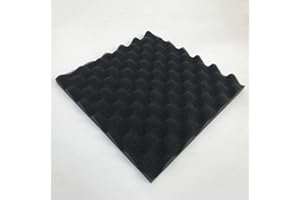 Greatangle 30x30cm Traitement de Mousse Acoustique insonorisation éponge de Bruit de Coton insonorisante Excellente Isolation phonique Noir 30x30x3CM