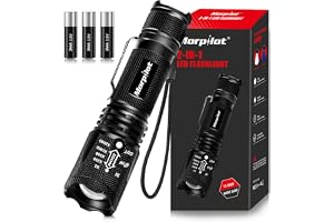 morpilot LED ficklampa 2-i-1 UV-lampa, UV ficklampa zoombar med 4 lägen svart ljus lampa superljus 500 lumen IP4 vattentät fö