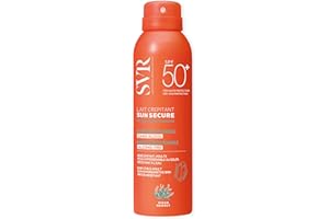 SVR - Sun Secure Lait Crépitant SPF50+ - Lait solaire hydratant invisible – Très haute protection UVA, UVB, lumière visible & infrarouge – Peaux sensibles – Niacinamide, Vitamine E – 200 ml